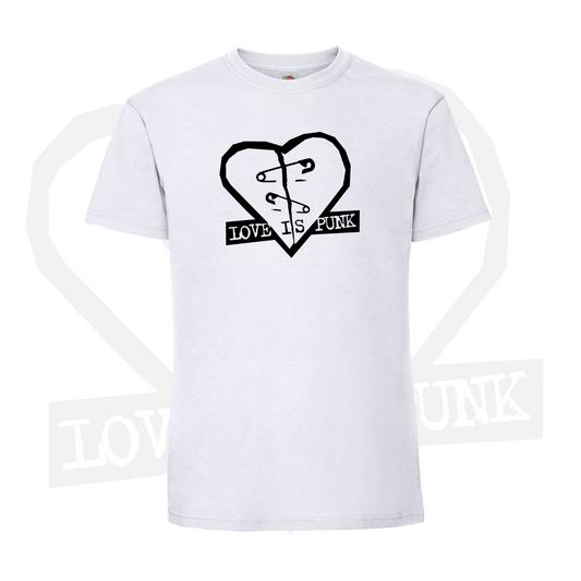 Love Is Punk - Valkoinen T-paita - Iso logo