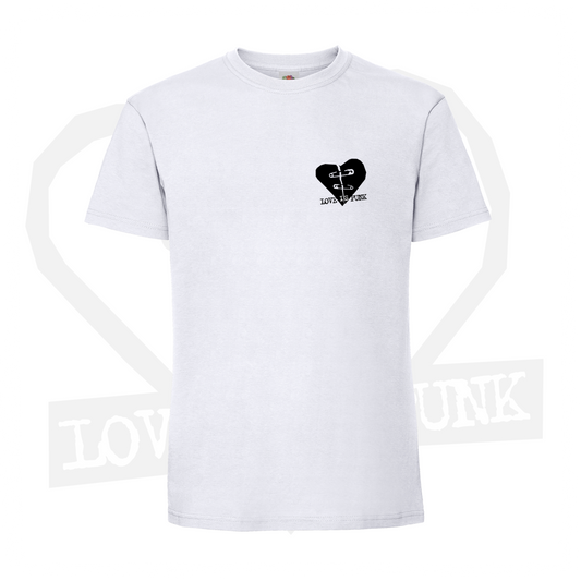 Love Is Punk - Valkoinen T-paita - Logo edessä ja takana