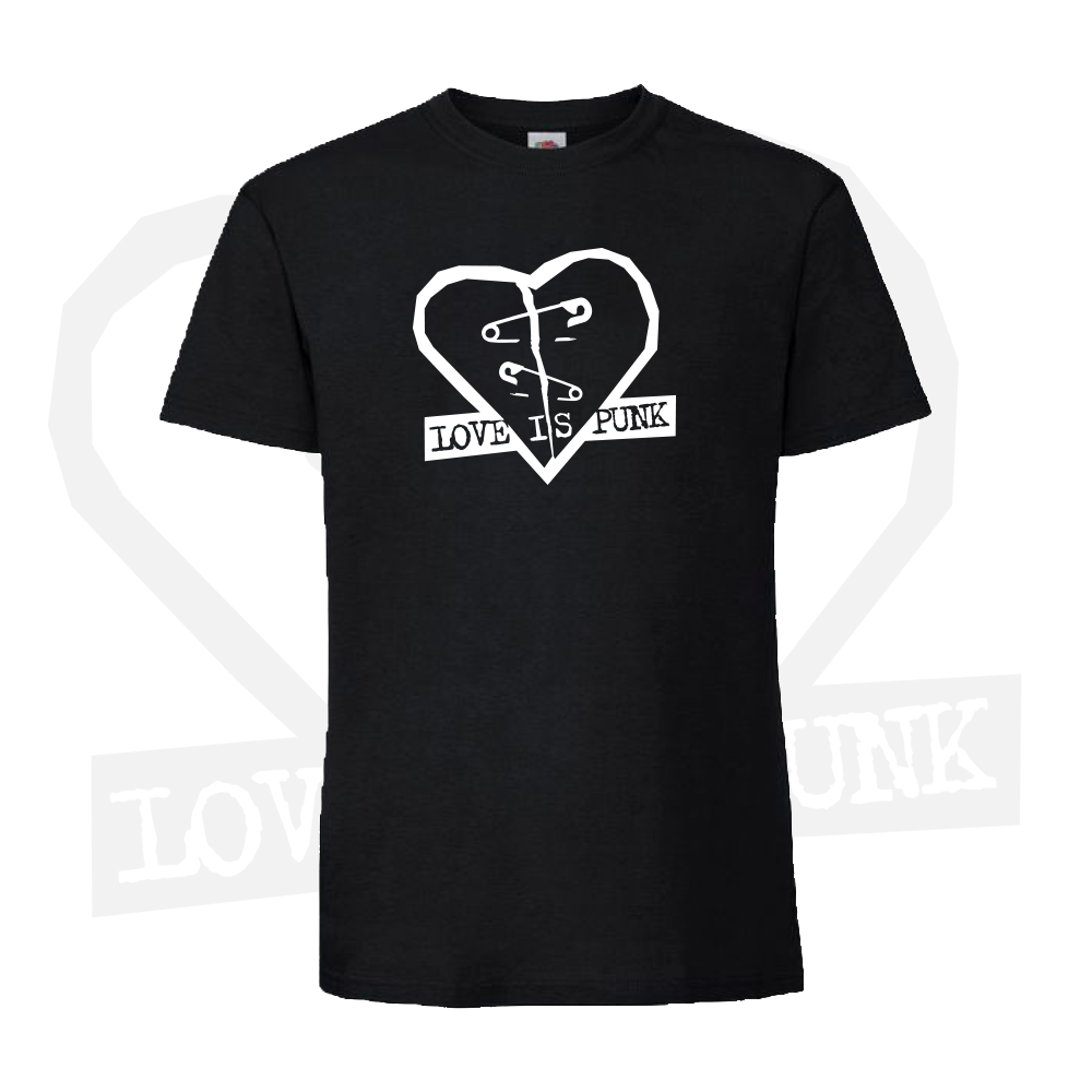 Love Is Punk - Musta T-paita - Iso logo
