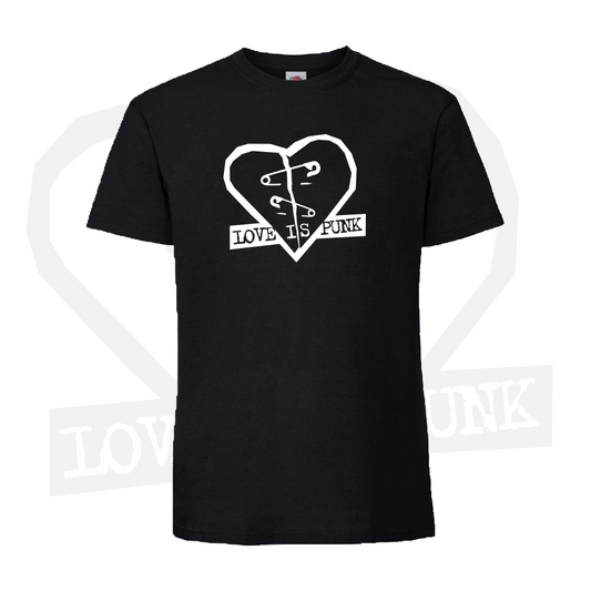 Love Is Punk - Musta T-paita - Iso logo