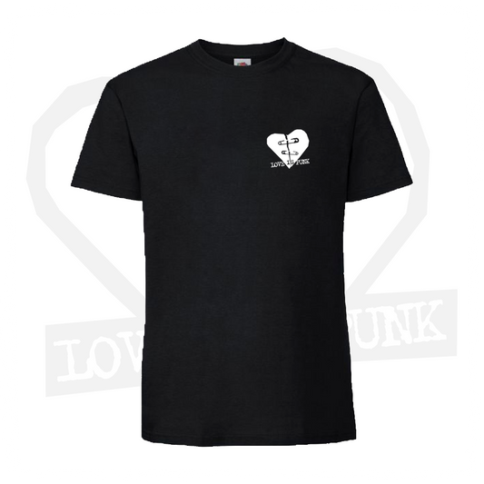 Love Is Punk - Musta T-paita - Logo edessä ja takana