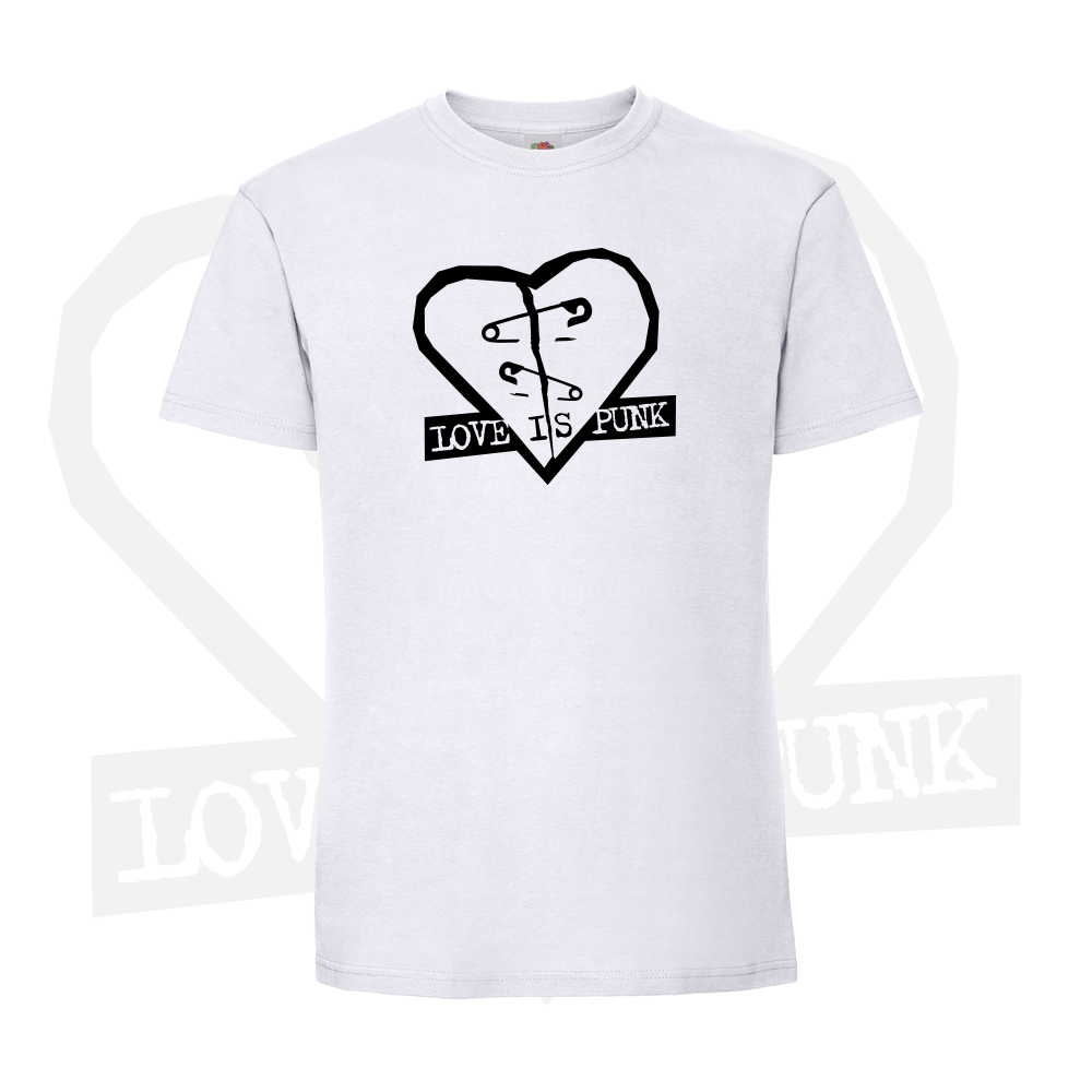 Love Is Punk - Valkoinen T-paita - Iso logo